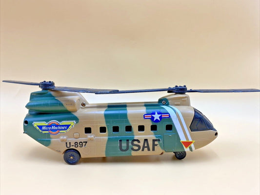Micro Machines Military Chinook U-897 USAF Transport Chopper Helicopter Galoob