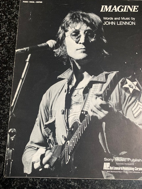 JOHN LENNON - IMAGINE - SHEET MUSIC Piano Guitar Vocal -Good Shape