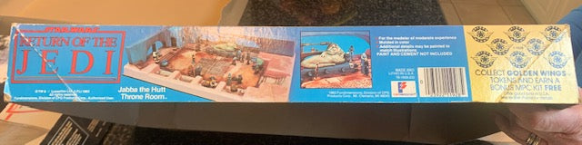 STAR WARS Return of The Jedi Jabba the Hutt Throne Room Model Kit Action Scene, VINTAGE 1983