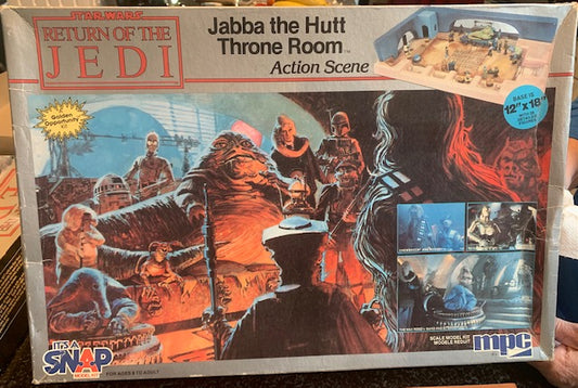 STAR WARS Return of The Jedi Jabba the Hutt Throne Room Model Kit Action Scene, VINTAGE 1983