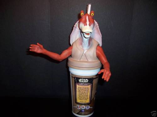 Star Wars Jar Jar Binks KFC Pizza Hut Taco Bell Pepsi Cup & Topper