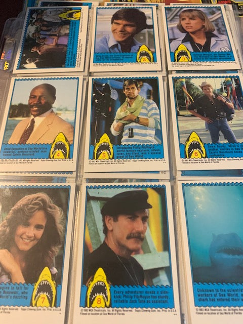 1983 Topps Sealed Movie Trading Cards Complete Set (1-44) Jaws 3D