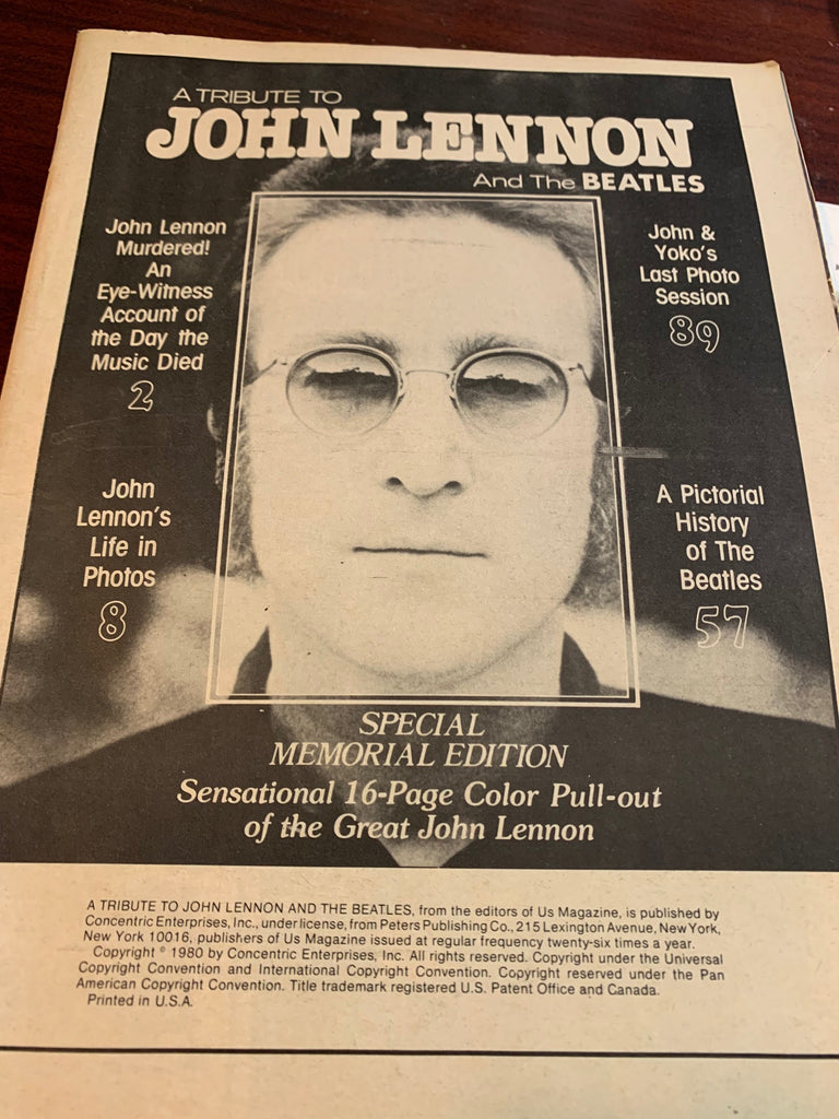 John Lennon - All You Need Is Love - 1980 Memorial Magazine & Bonus  Magazine (No Cover)