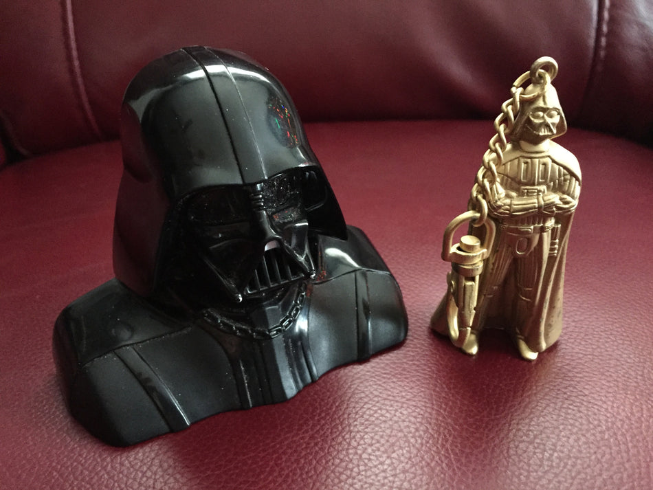 Darth Vader Keychains - 1 Heavy Metal (1995) & Black Plastic ( 2005)