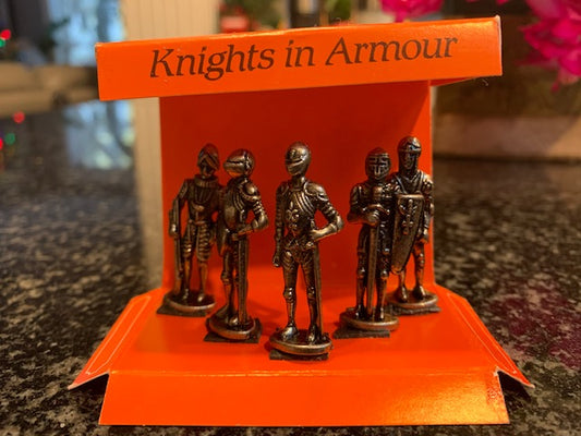 Westair Knights In Armour Set 5 Vintage Metal Figurine Set United Kingdom