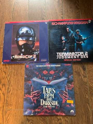 LaserDiscs- Lot # 38 - RoboCop2 ,Terminator 2 ( SOLD )  Tales From The Darkside ( Sold as a lot)