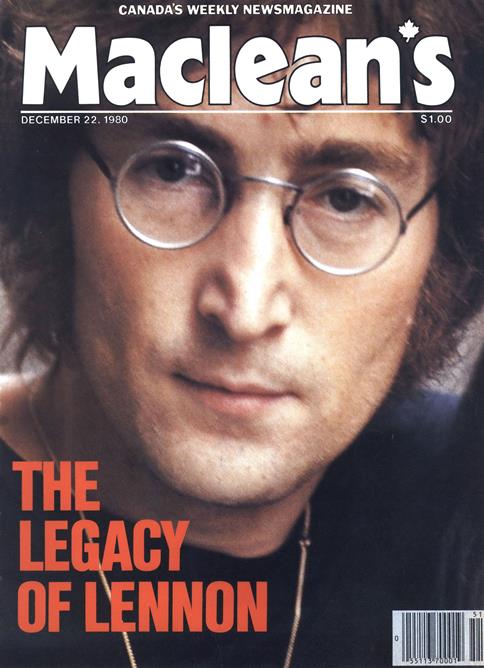 Maclean’s Magazine , Dec. 1980: The Legacy of Lennon-  ( Used & Collectible )