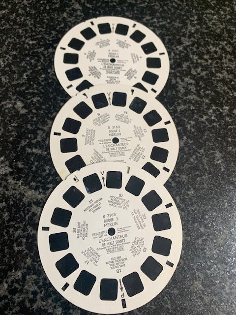 View-Master MERLIN (Disney) 1963  - B316 - 3 Reel Set