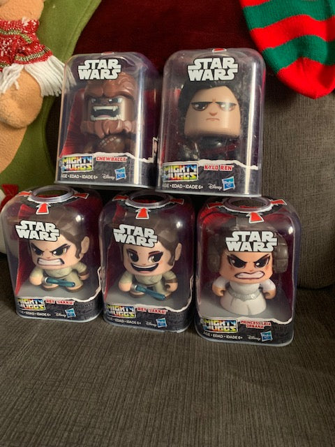 Mighty Muggs ( 5 lot ) ~ Hasbro Star Wars Figures in Plastic cases