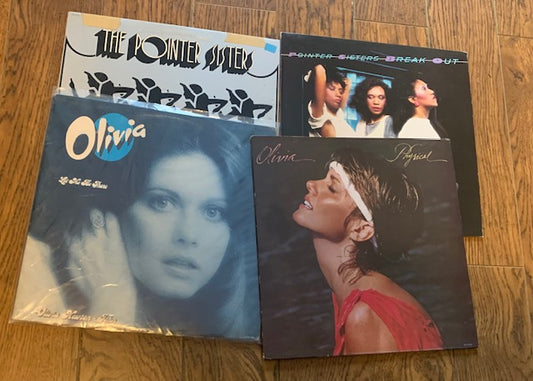 2 Pointer Sister & 2 Olivia Newton John Albums - One Low Price!