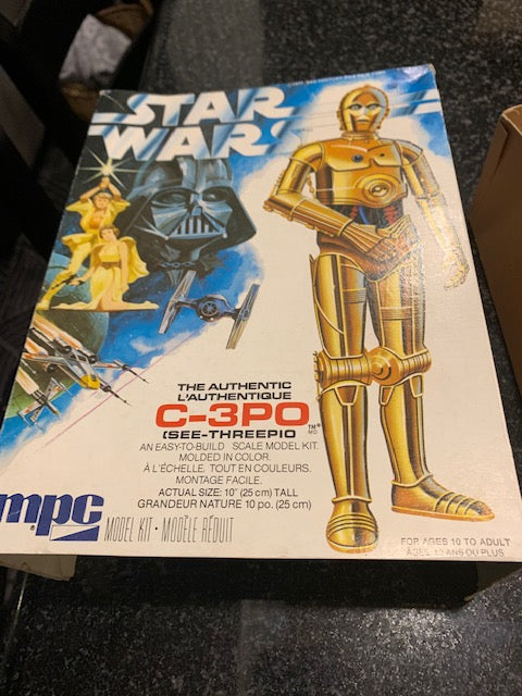 STAR WARS C3PO Plastic Model Kit MPC 1978 Original Unbuilt