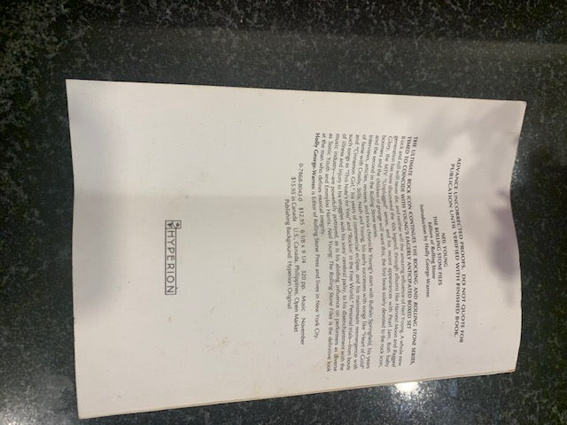 Neil Young the Rolling Stone Files - Advance Uncorrected Proof - SC - 1994