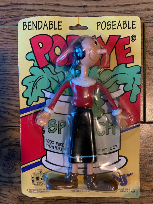 Olive oil Bendable Poseable Figures NJ Croce 6.5” in package
