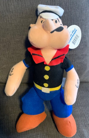 12" Vintage Popeye the Sailor Man Play by Play Toy Stuffed Plush 1994 New with Tags