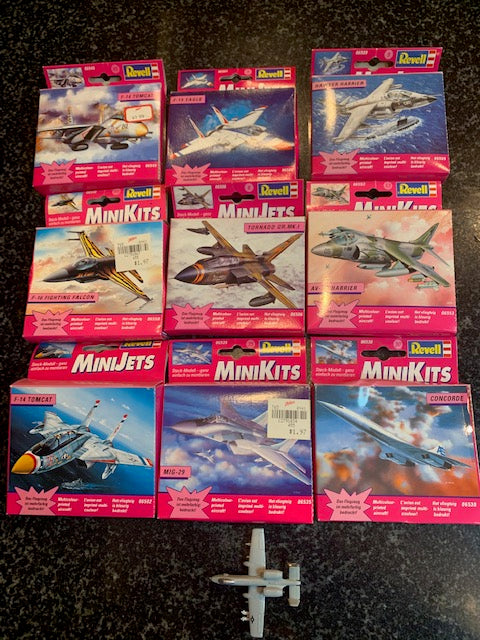 7 Revell Model Kit MiniKits- Snap Mini Kit MIB, 2000 - Sold as a lot