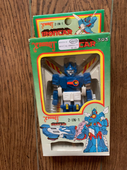 XROBOT IRONCAR 303 transformers style robot in box