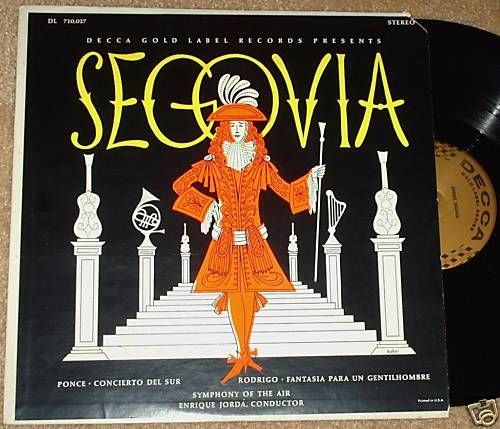 Segovia, Symphony Of The Air, Enrique Jordá ‎– Segovia -Spanish Guitar (vinyl)