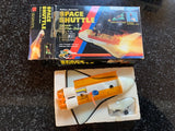 Vintage 1984 Battery Operated Glow In The Dark Space Shuttle Toy - Stickers