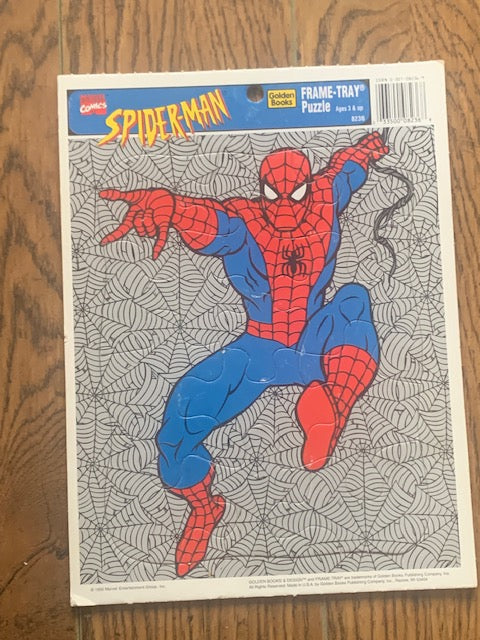 1995 Spider-Man Golden Books Frame-Tray Puzzle Marvel Comics #8236