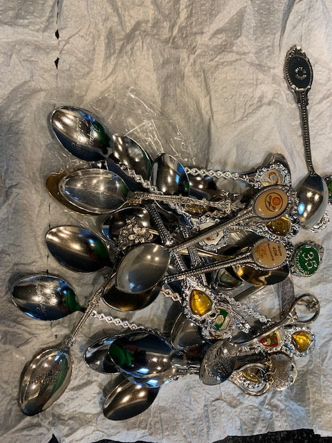 Spoon Collection # 7 - Miscellaneous Silver Spoons ( 27 Sold as a lot )