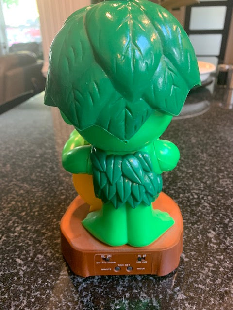 Vintage 1985 Green Giant Little Sprout Talking Alarm Clock Works Great! 1985 ~ NEW - Works !