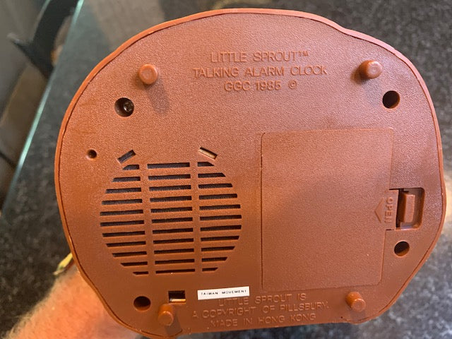 Vintage 1985 Green Giant Little Sprout Talking Alarm Clock Works Great! 1985 ~ NEW - Works !