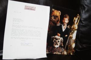 STAR WARS CLUB FAN LETTER & 8 X10 PHOTO Original