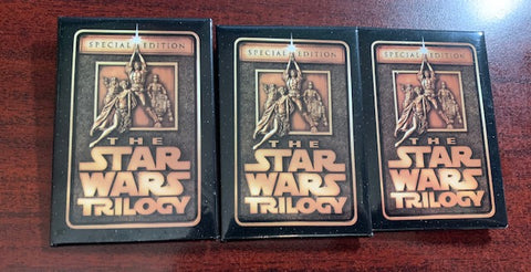 THE STAR WARS TRILOGY SPECIAL EDITION PROMOTIONAL BUTTON Pin 1996 (Lot os 3)