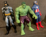 Super Hero 12" Action Figure Collection ( 12 in total ) Sold as a Lot