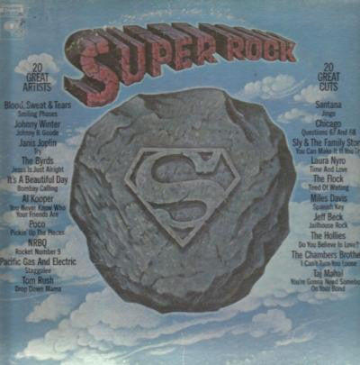 Super Rock - 2 lps - 1970  Classic Rock - Janis Joplin, Santana , Jeff Beck,Miles Davis,The Byrds (vinyl)