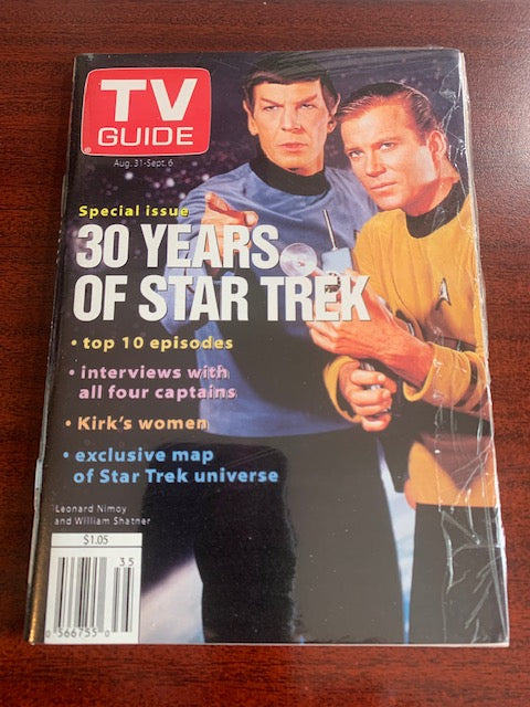TV Guide Vol. 20 #35 Sept 1996 - 30 Years of Star Trek - Kirk / Spock cover