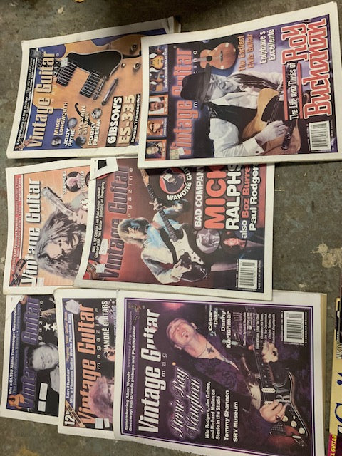 7 VINTAGE GUITAR MAGAZINES