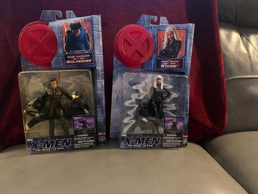 X-Men the Movie Storm Action Figures 2000 Toy Biz on Card NIP ( Only ) Wolverine Sold